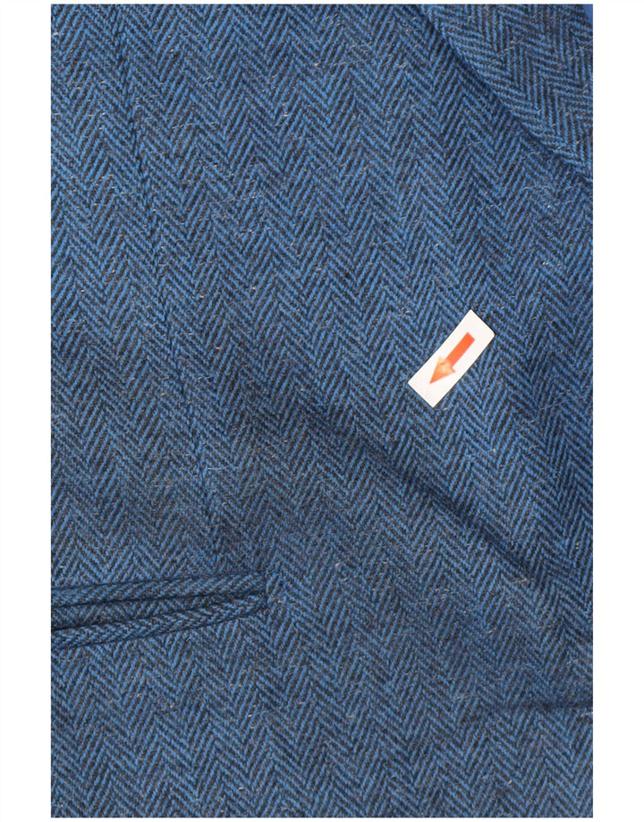 Jaqueta blazer masculina Pal Zileri com 2 botões IT 52 XL azul espinha de peixe