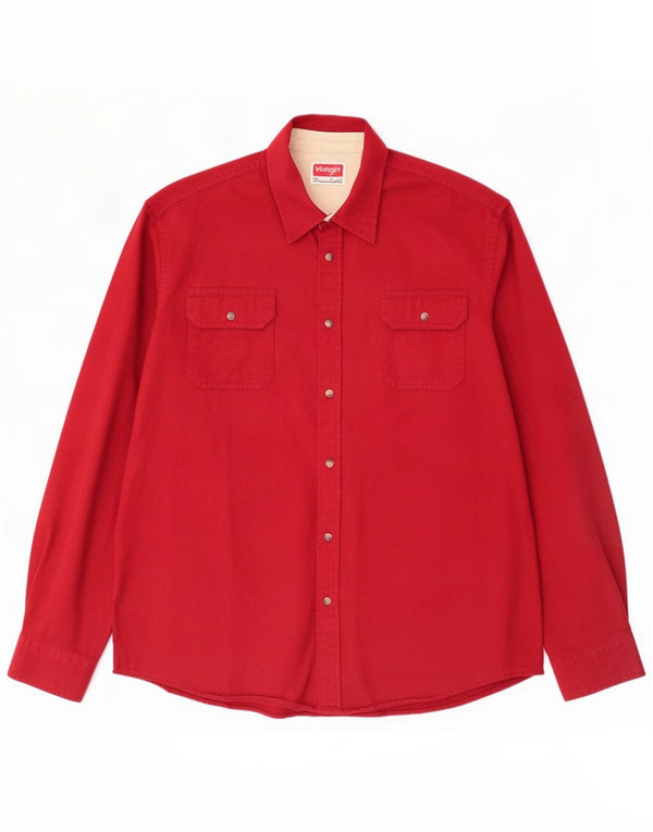Camisa masculina Wrangler XL algodão vermelho
