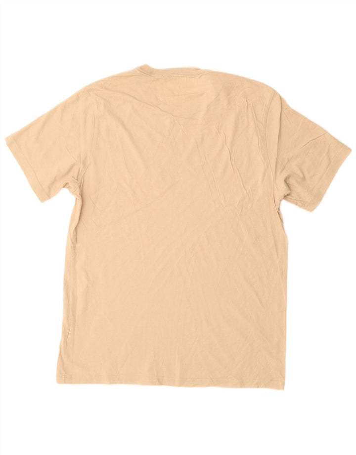 Converse Mens Graphic T-Shirt Top Médio Algodão Bege
