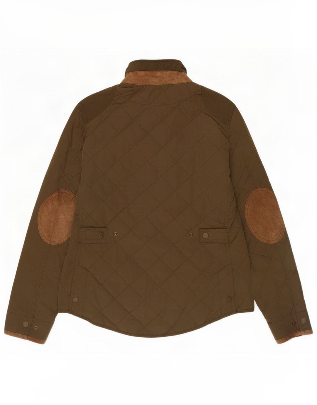Jaqueta acolchoada feminina Massimo Dutti Reino Unido 14 nylon cáqui médio
