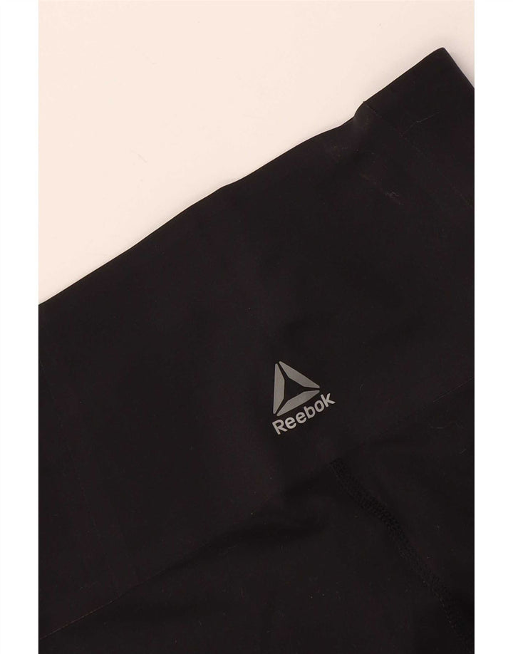 Leggings Reebok Graphic Femininas UK 10 Pequenas Pretas