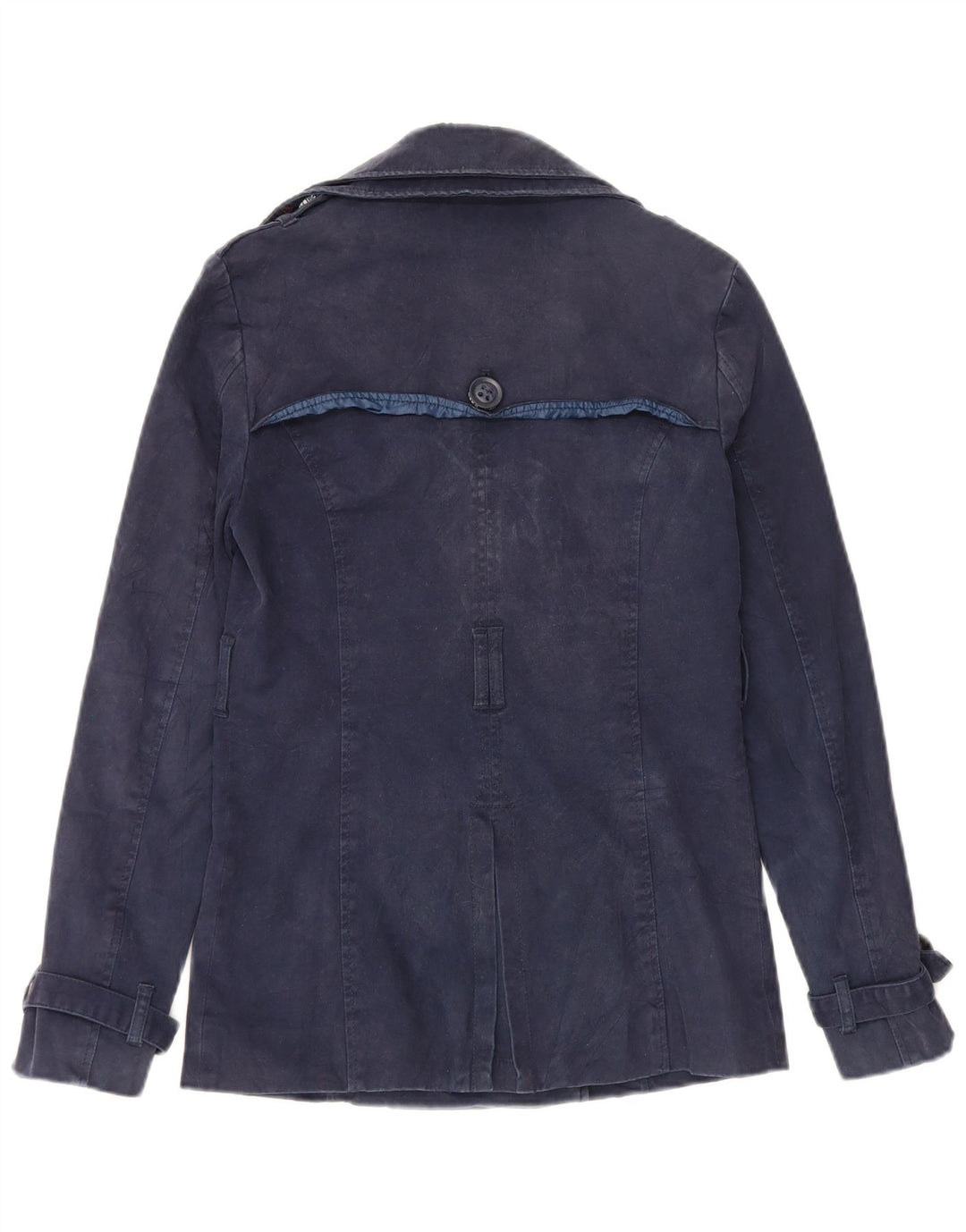 Casaco Superdry Feminino Pea UK 6 XS Azul Marinho Algodão