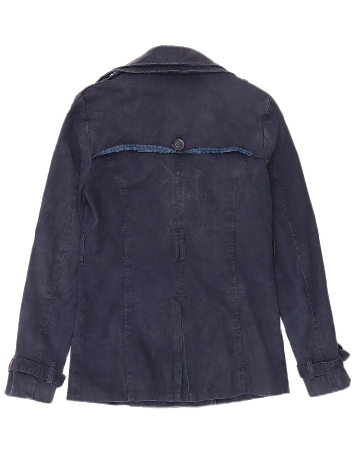 Casaco Superdry Feminino Pea UK 6 XS Azul Marinho Algodão