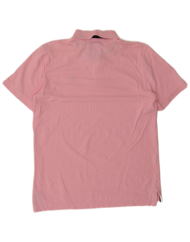 Camisa polo masculina Crew Clothing rosa médio