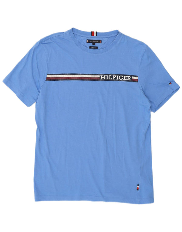Tommy Hilfiger Mens Regular Fit Graphic T-Shirt Top Medium Blue Cotton