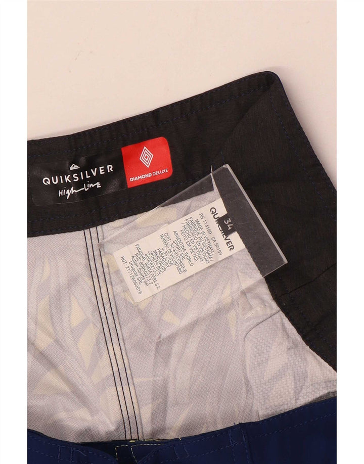 Quiksilver Calção de banho masculino grande poliéster floral azul