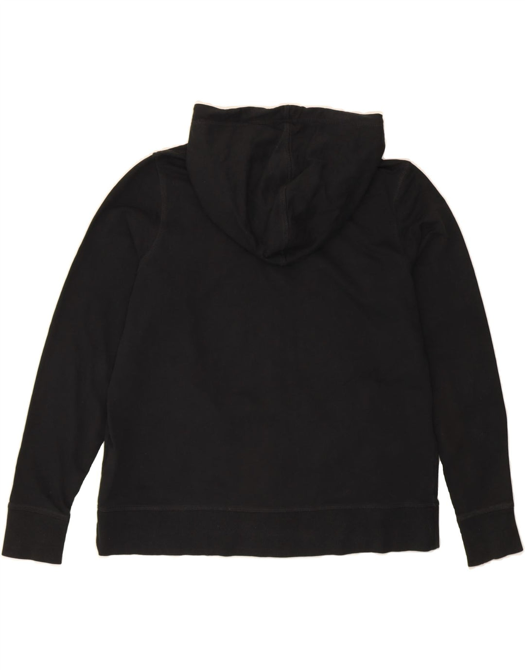 MARKS & SPENCER Womens Zip Hoodie Sweater UK 20 2XL Black Cotton Vintage Marks & Spencer and Second-Hand Marks & Spencer from Messina Hembry 