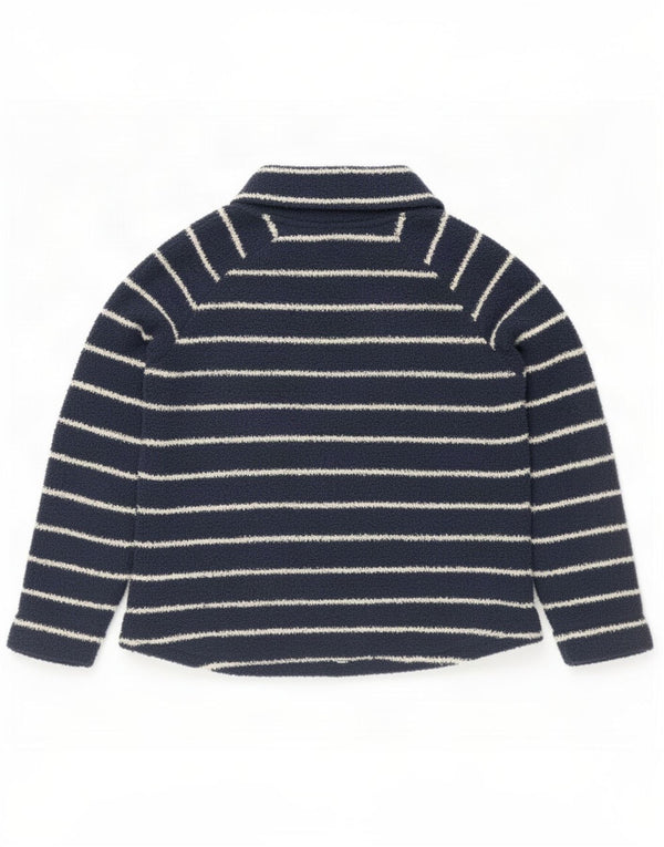 Suéter feminino Weird Fish com gola redonda e listrado azul marinho grande Reino Unido 14