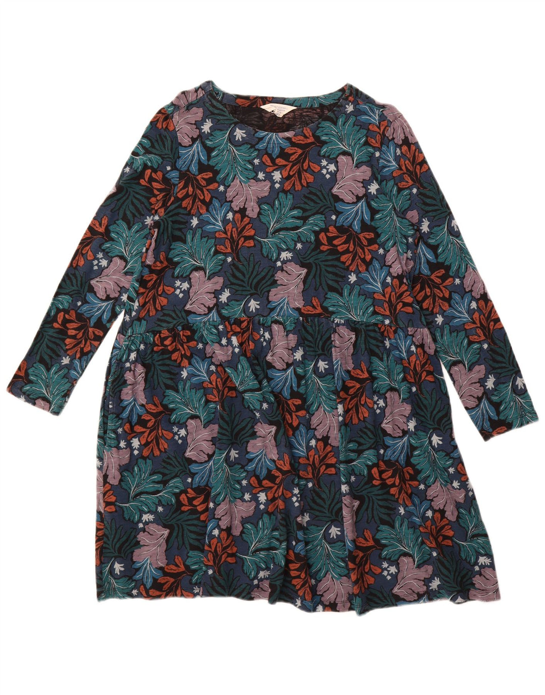 Vestido básico feminino Seasalt Cornwall Reino Unido 12 algodão multicolorido médio