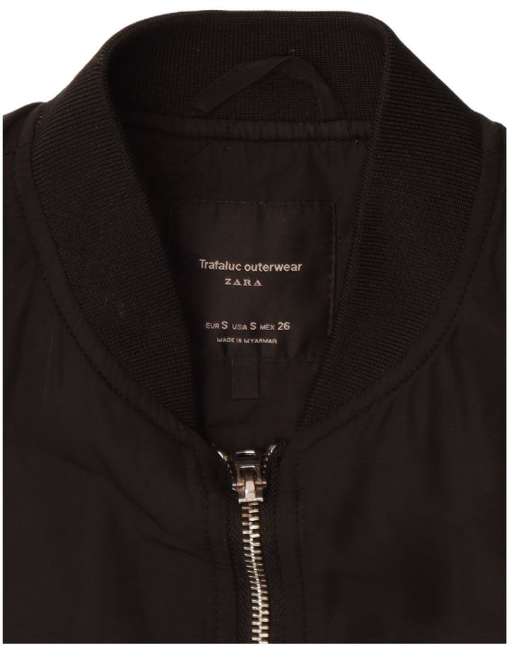 Jaqueta bomber feminina ZARA UK 10 pequena preta