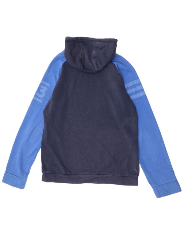 Adidas masculino gráfico moletom com capuz pequeno bloco colorido azul marinho