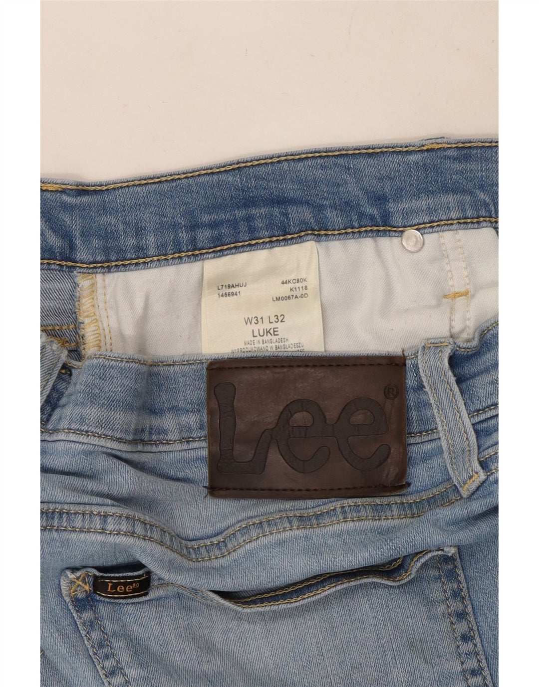 Lee Womens Luke Slim Jeans W31 L32 Azul Algodão