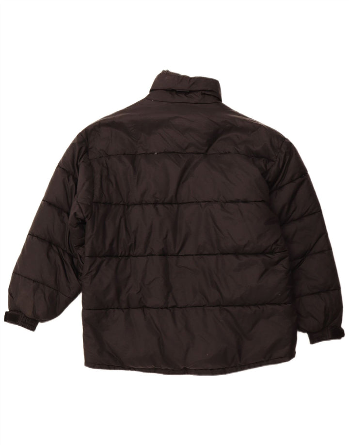 Jaqueta acolchoada masculina vintage UK 42 XL poliéster preto