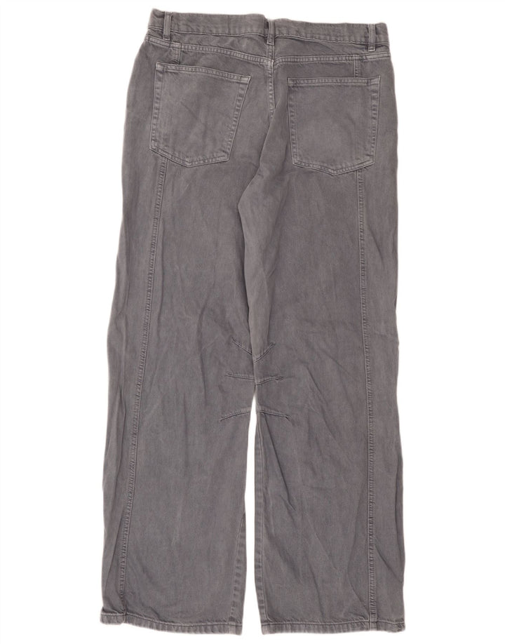 Zara Mens Straight Jeans EU 44 Grande W34 L32 Cinza Algodão