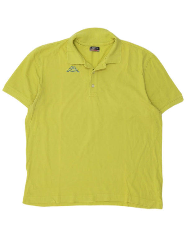Kappa Mens Polo Shirt XL Yellow Cotton