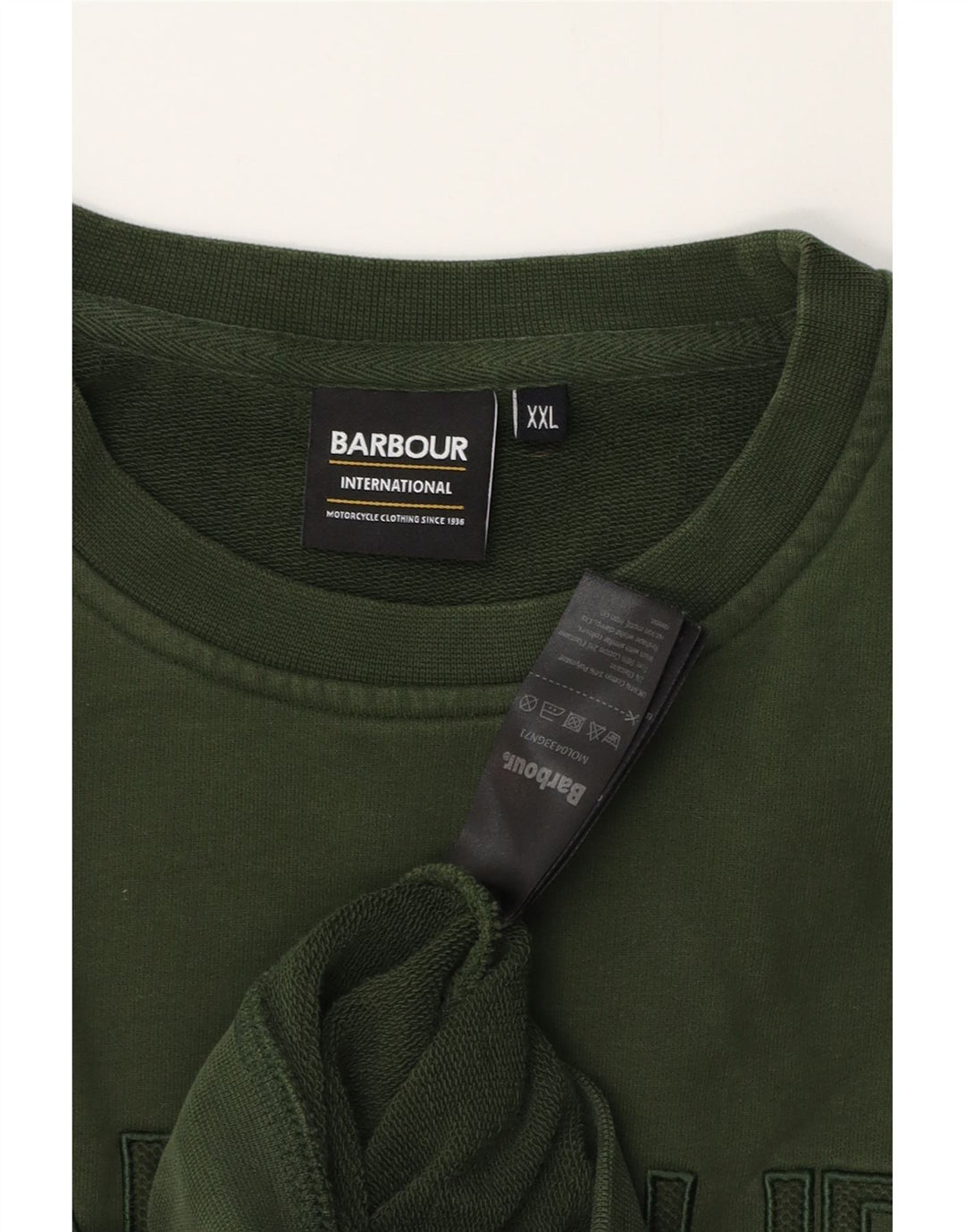 BARBOUR moletom gráfico masculino jumper 2XL algodão verde