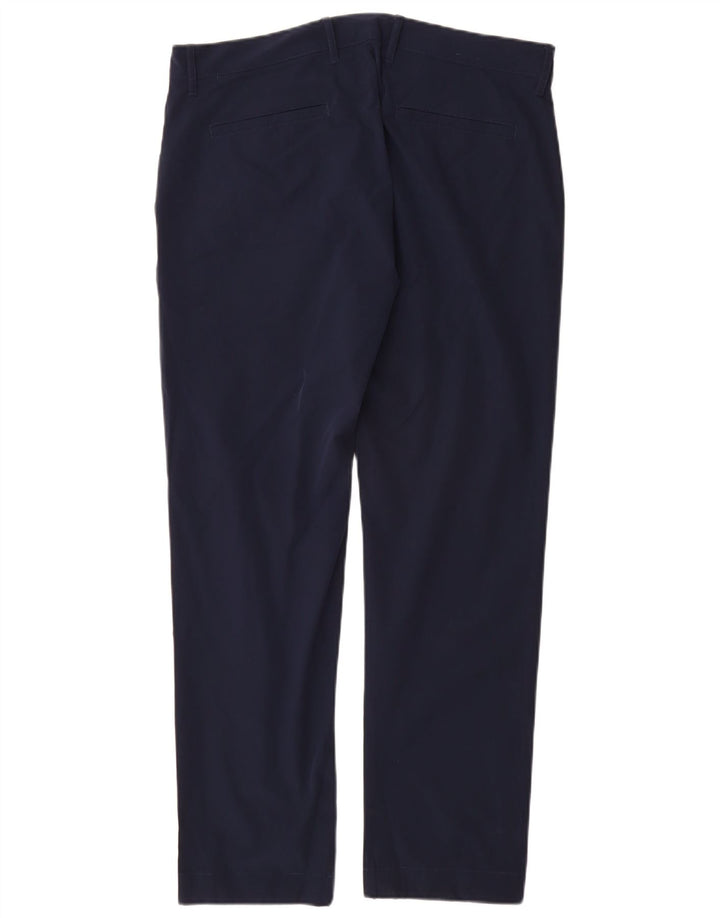 J. Crew Calça masculina Flex Slim Chino W34 L30 Poliéster azul marinho