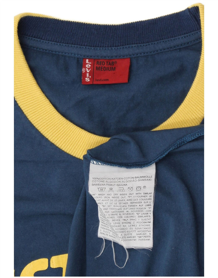 Camiseta gráfica masculina Levi's Top médio algodão azul marinho
