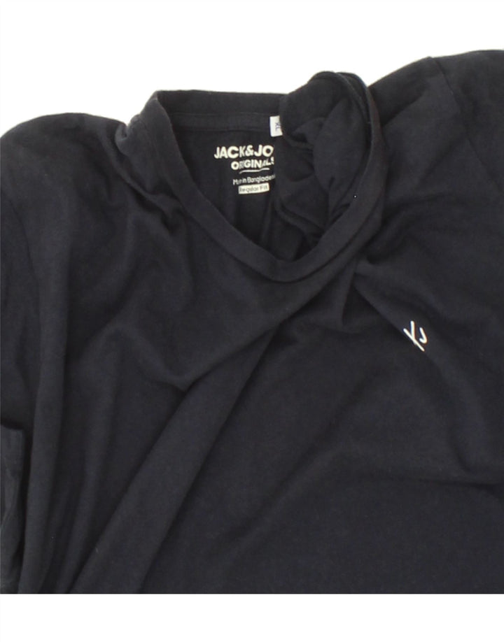 JACK & JONES Mens Regular Fit T-Shirt Top XL Navy Blue Cotton Vintage Jack & Jones and Second-Hand Jack & Jones from Messina Hembry 