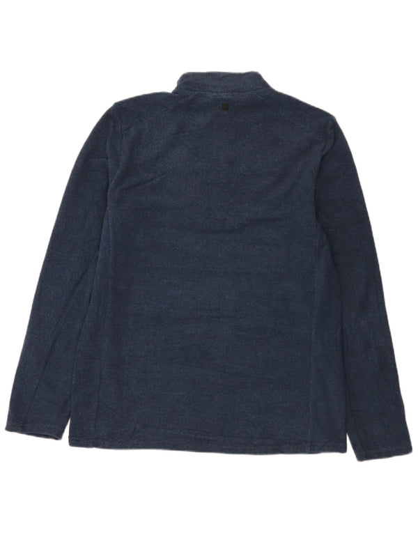 Moletom masculino Mountain Warehouse com zíper e gola alta azul marinho salpicado