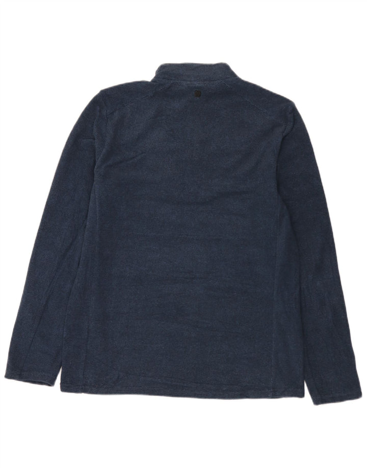 Moletom masculino Mountain Warehouse com zíper e gola alta azul marinho salpicado