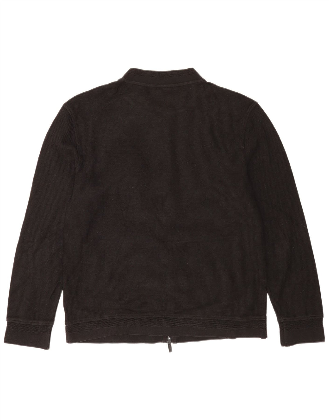 Suéter cardigã masculino Massimo Dutti grande algodão preto
