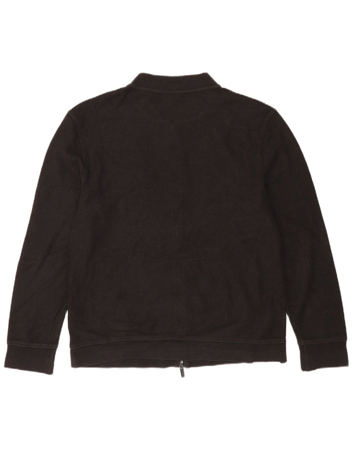 Suéter cardigã masculino Massimo Dutti grande algodão preto