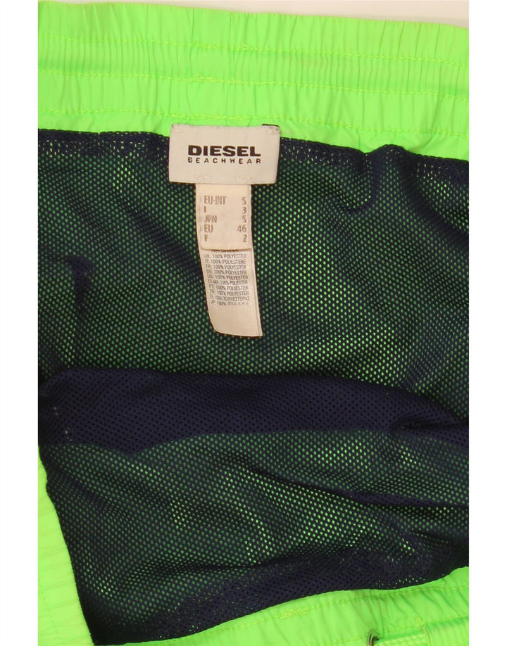 Shorts de natação diesel masculino gráfico pequeno poliéster verde