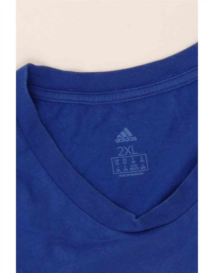 Adidas Camiseta Masculina Gráfica Top 2XL Azul