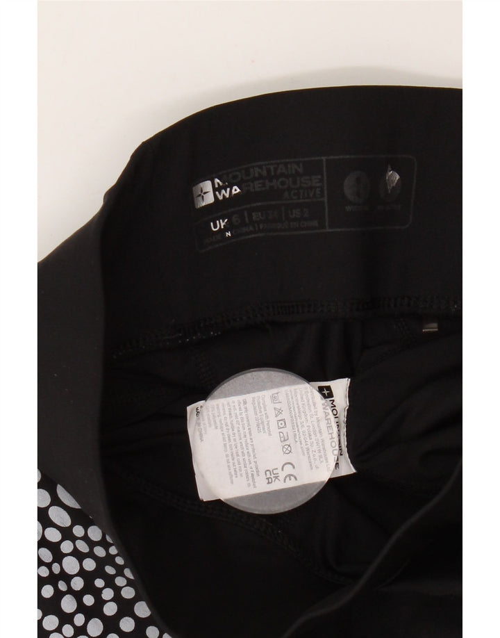 Leggings femininas Mountain Warehouse UK 6 XS poliamida manchada preta