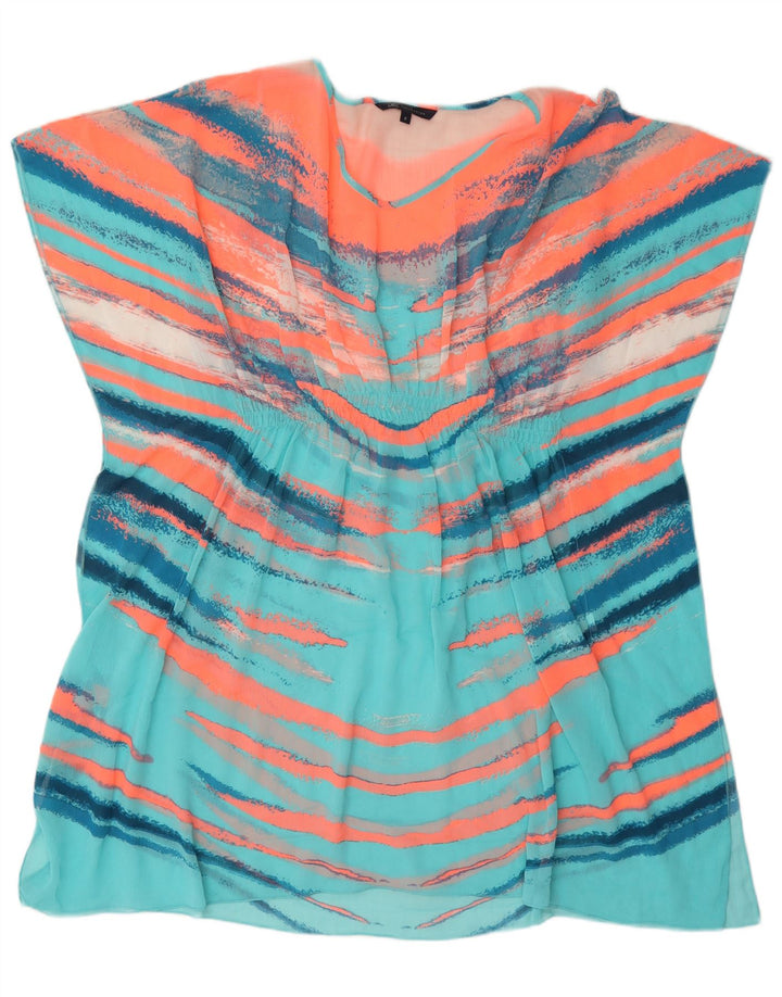 Vestido feminino transparente Marks & Spencer Kaftan Reino Unido 10 pequeno multicolorido