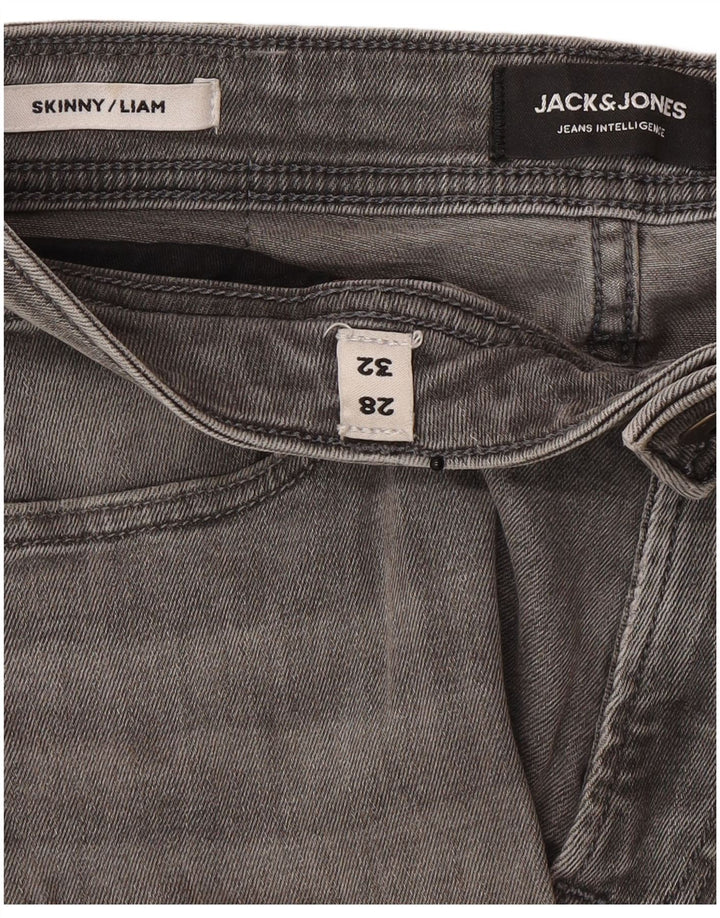 Jack & Jones Masculino Liam Skinny Jeans W28 L32 Cinza