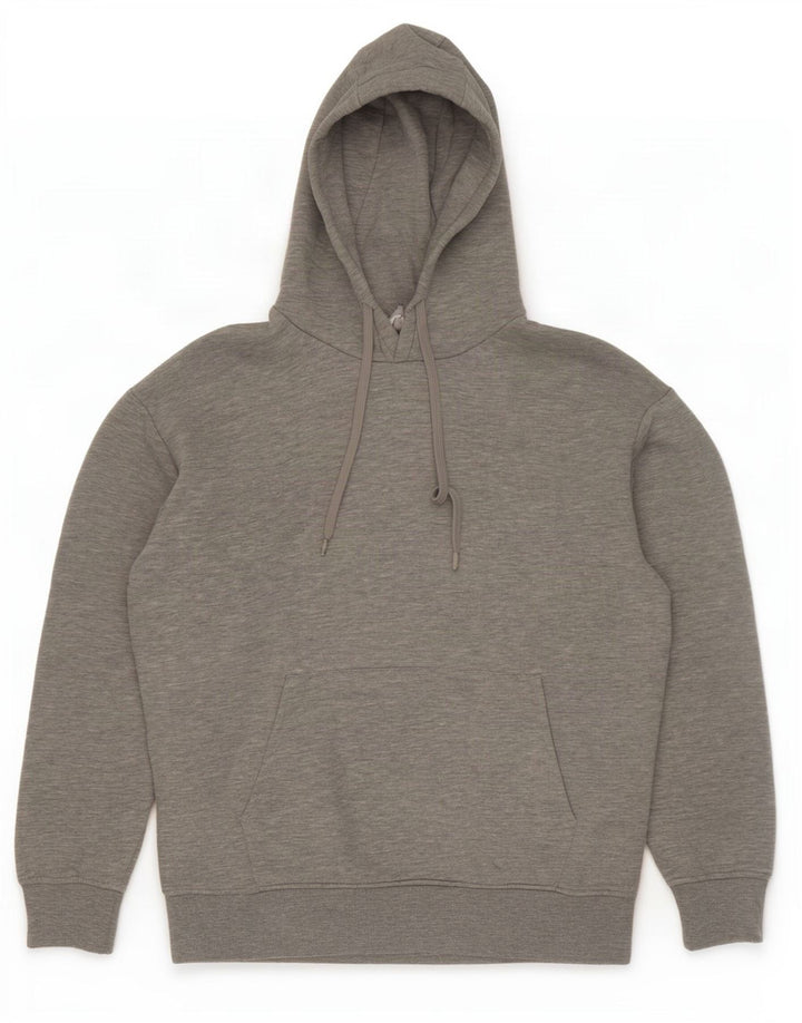 Zara Mens Hoodie Jumper Médio Cinza Salpicado