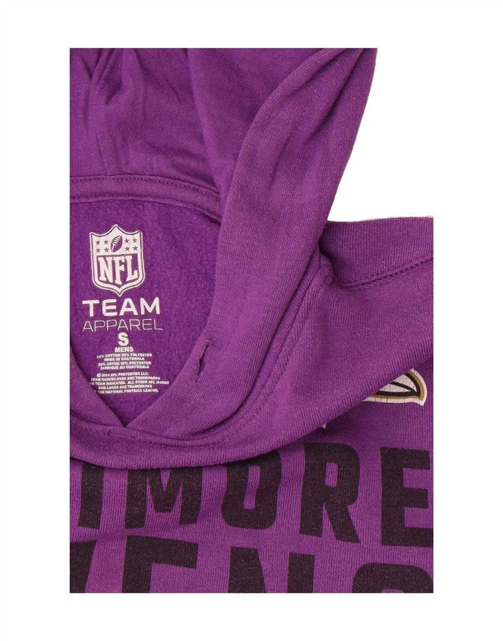 NFL Mens Baltimore Ravens Graphic Hoodie Jumper Small Purple Cotton Vintage NFL and Second-Hand NFL from Messina Hembry 