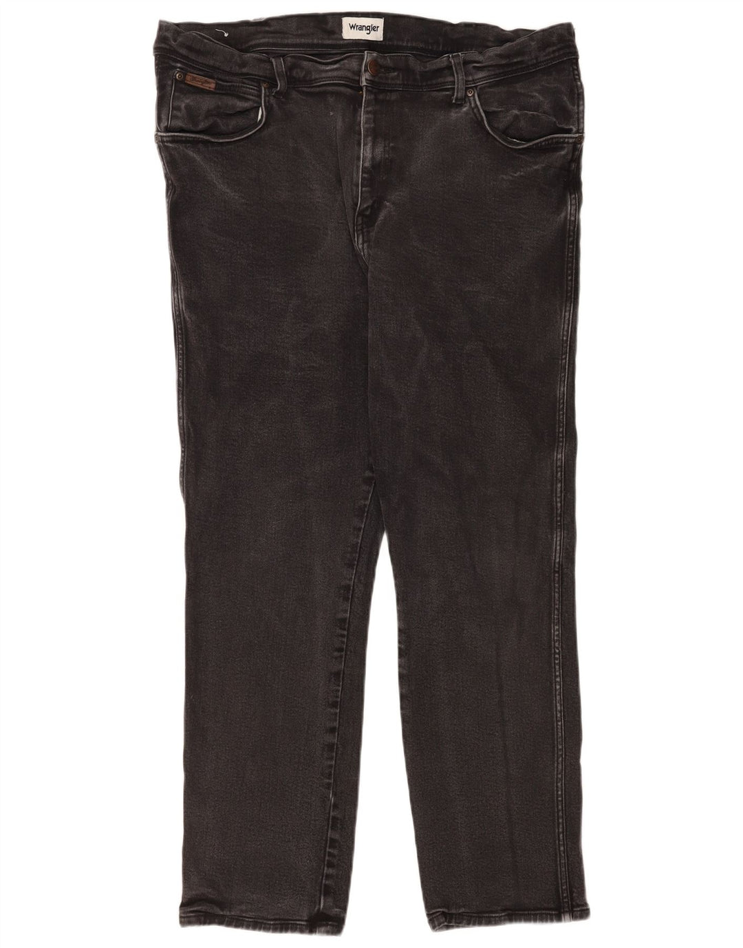 Wrangler Masculino Texas Straight Jeans W42 L32 Cinza Algodão