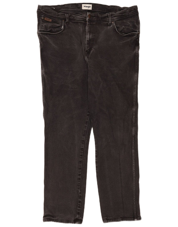 Wrangler Masculino Texas Straight Jeans W42 L32 Cinza Algodão