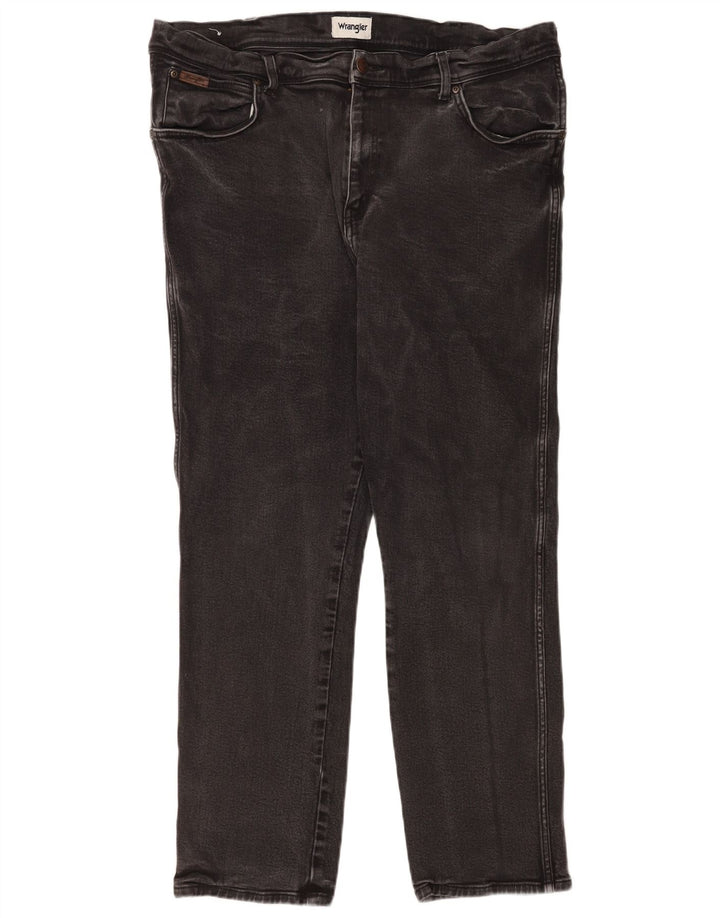 Wrangler Masculino Texas Straight Jeans W42 L32 Cinza Algodão