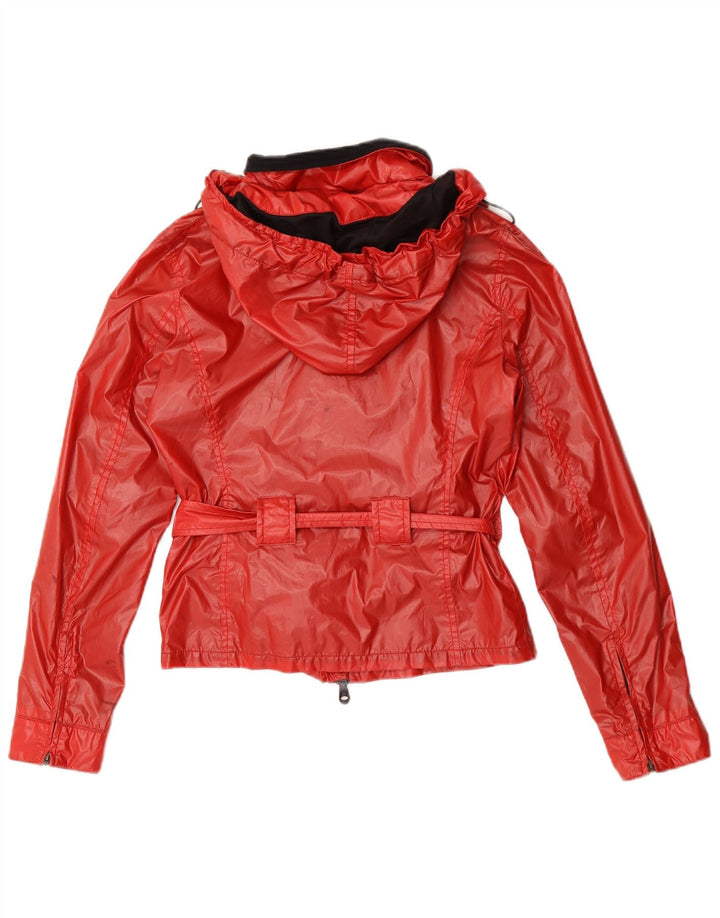 Refrigiwear Jaqueta de chuva feminina com capuz IT 38 XS poliéster vermelho