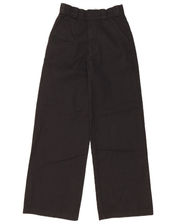 Calça Chino feminina Dickies com perna larga W24 L30 poliéster preto