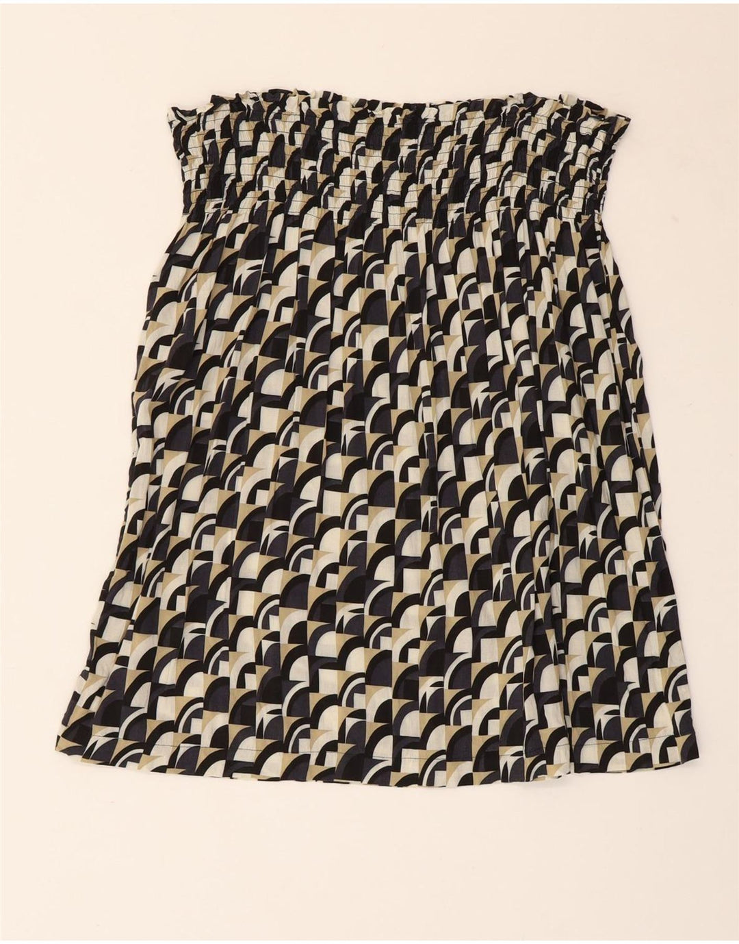 Top sem alças feminino Benetton UK 8 pequeno geométrico multicolorido