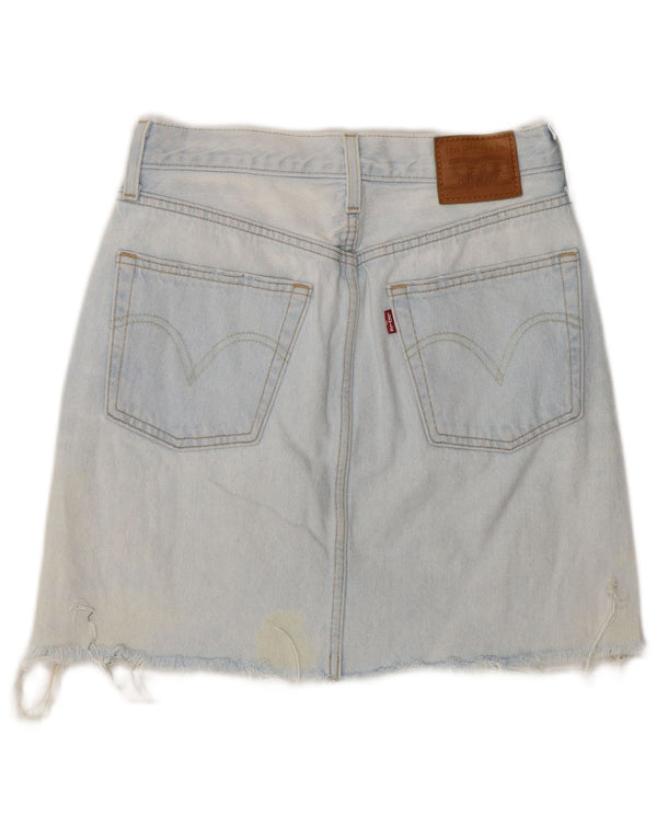 Saia jeans feminina Levi's W26 pequena azul