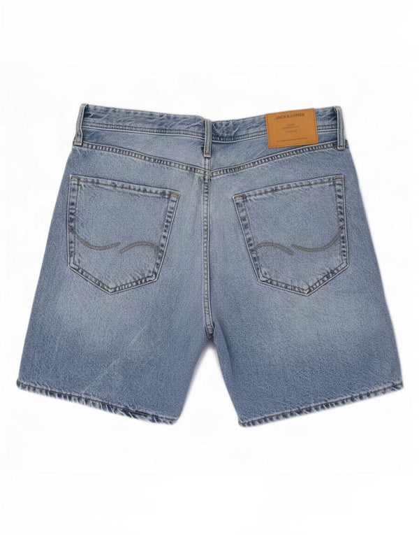 Shorts jeans masculino Jack & Jones médio W32 algodão azul