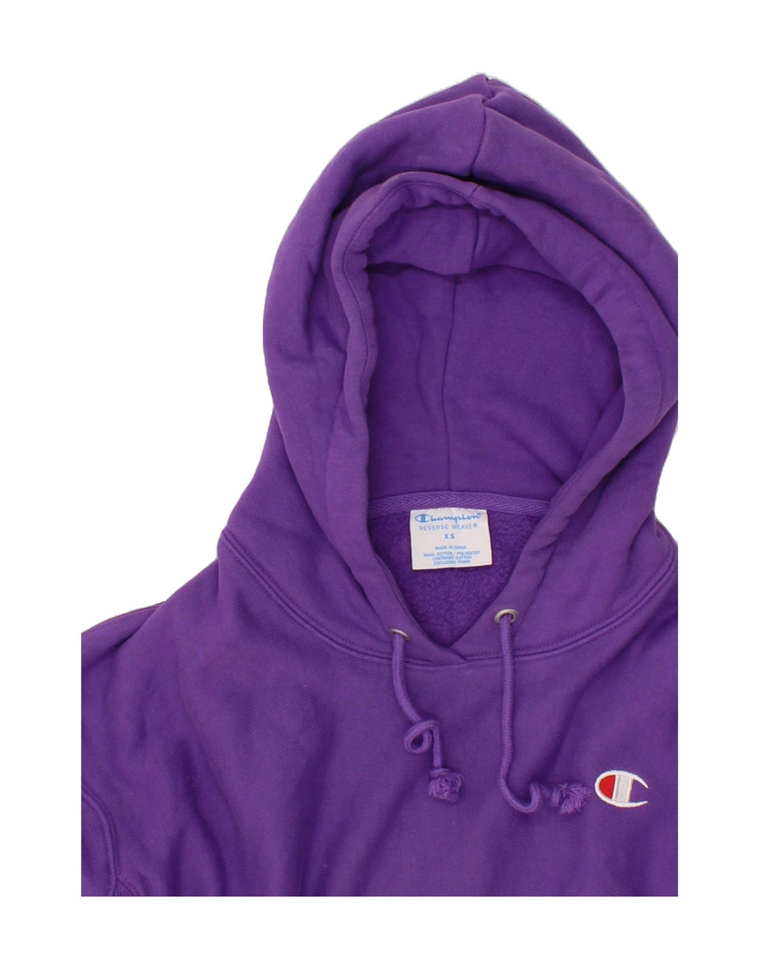 CHAMPION Womens Hoodie Jumper UK 6 XS Purple Cotton Vintage Champion and Second-Hand Champion from Messina Hembry 