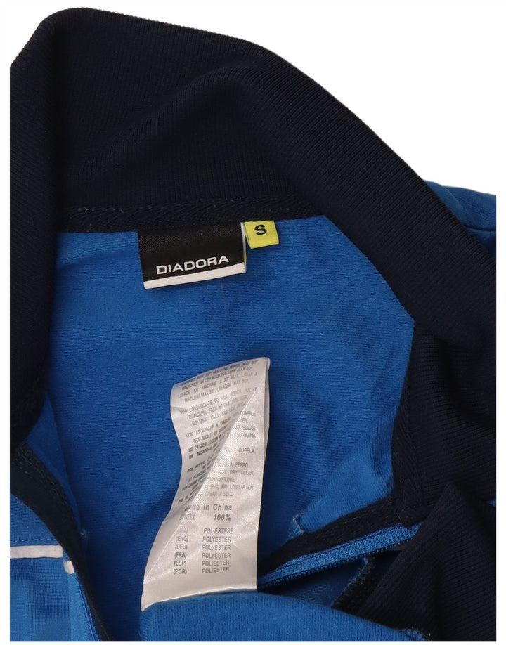 Diadora Mens Tracksuit Top Jacket Pequeno Azul Colourblock Poliéster