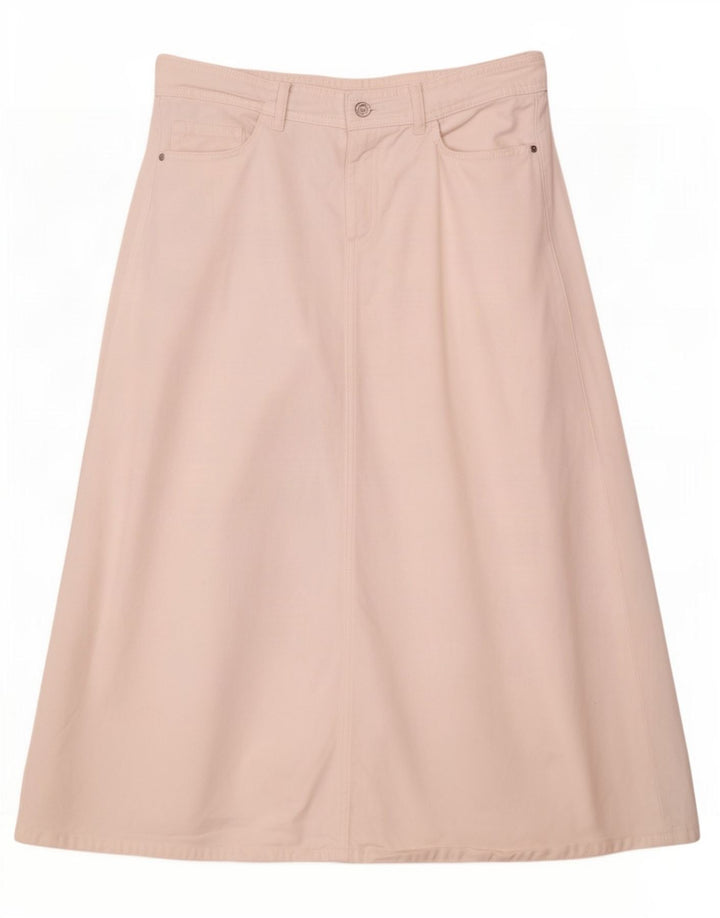 Saia jeans midi feminina Zara médio W28 algodão branco
