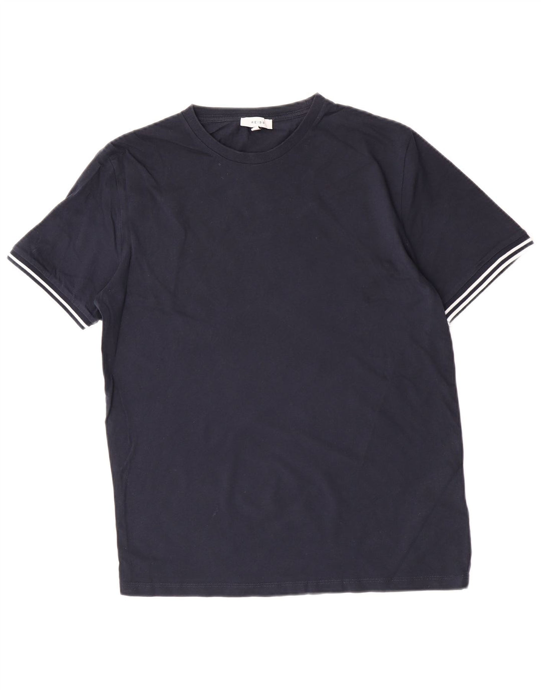 Camiseta masculina Reiss Top grande algodão azul marinho