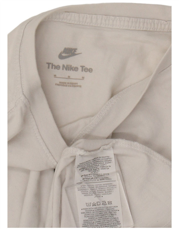 Camiseta Nike masculina gráfica Top médio algodão branco