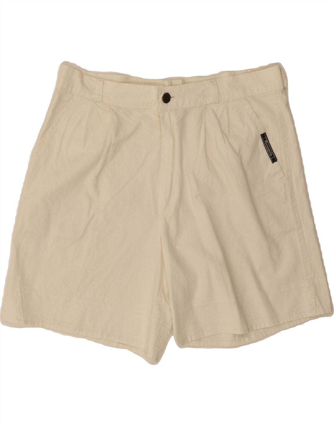 VINTAGE Womens Chino Shorts EU 40 Medium W31  Off White Cotton Vintage Vintage and Second-Hand Vintage from Messina Hembry 