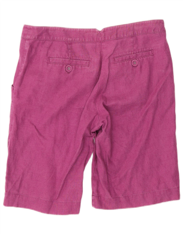 Shorts casuais femininos BODEN UK 10 pequenos W29 linho roxo