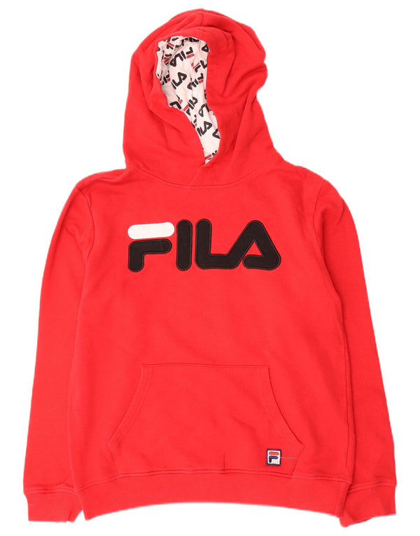 Fila Boys Graphic Hoodie Jumper 14-15 Anos XL Vermelho Algodão